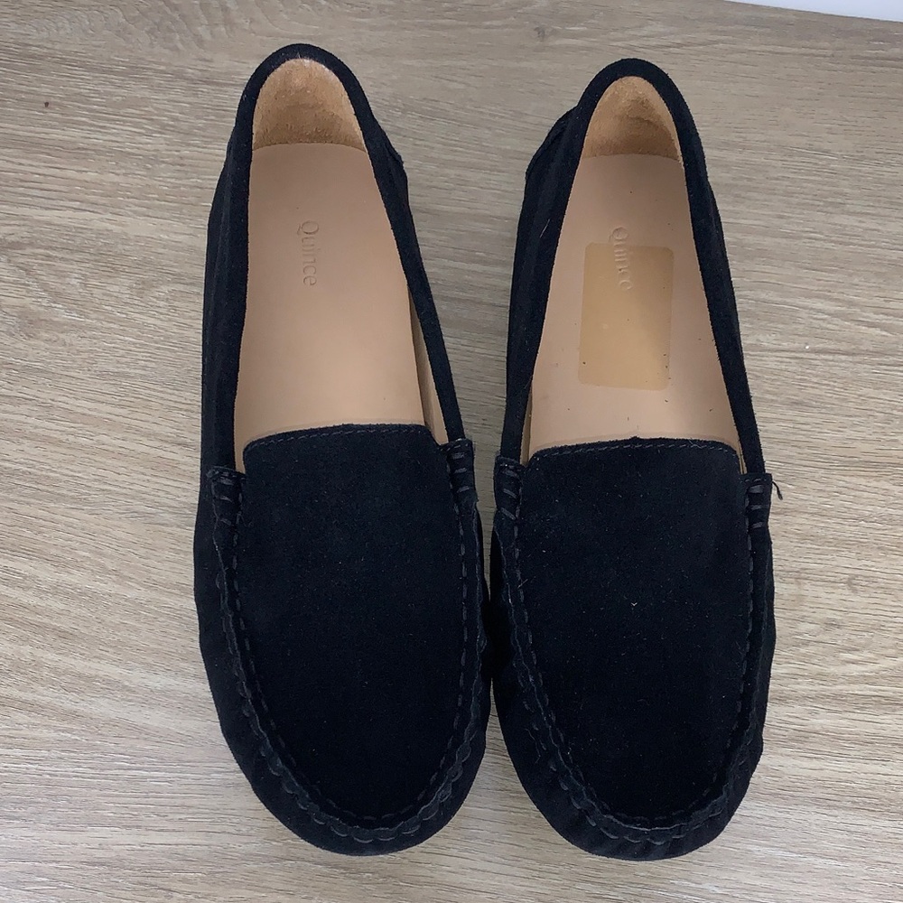 QUINCE NWOT BLACK SUEDE LEATHER LOAFERS SIZE 9 US - Picture 6 of 7